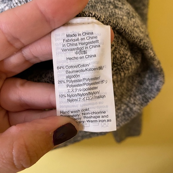 Madewell Sweater Size Medium White Black Space Dye Long Sleeve Top - Picture 8 of 9